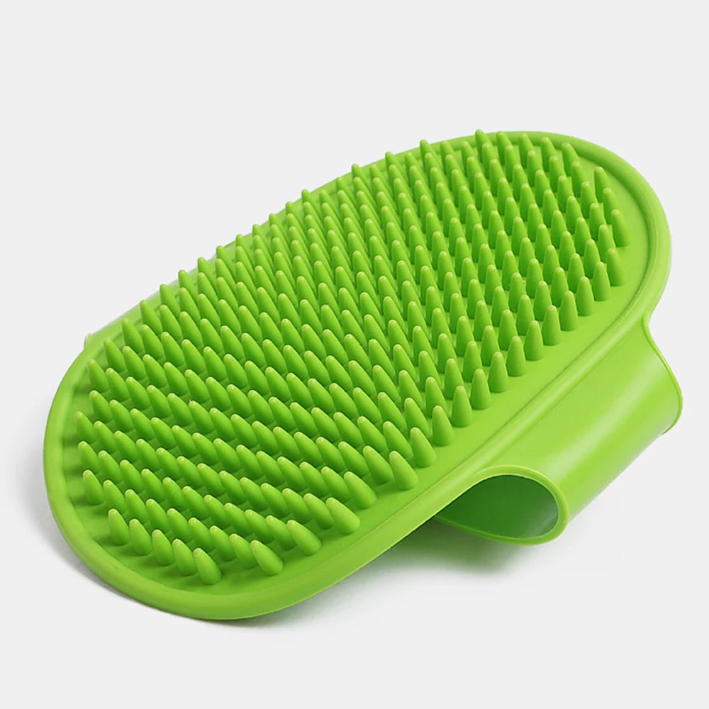 Soft Rubber Pet Bath Brush – Grooming & Massage Glove